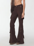 1Jinn Studio Suede Flared Cargo Pants | Canton Collective