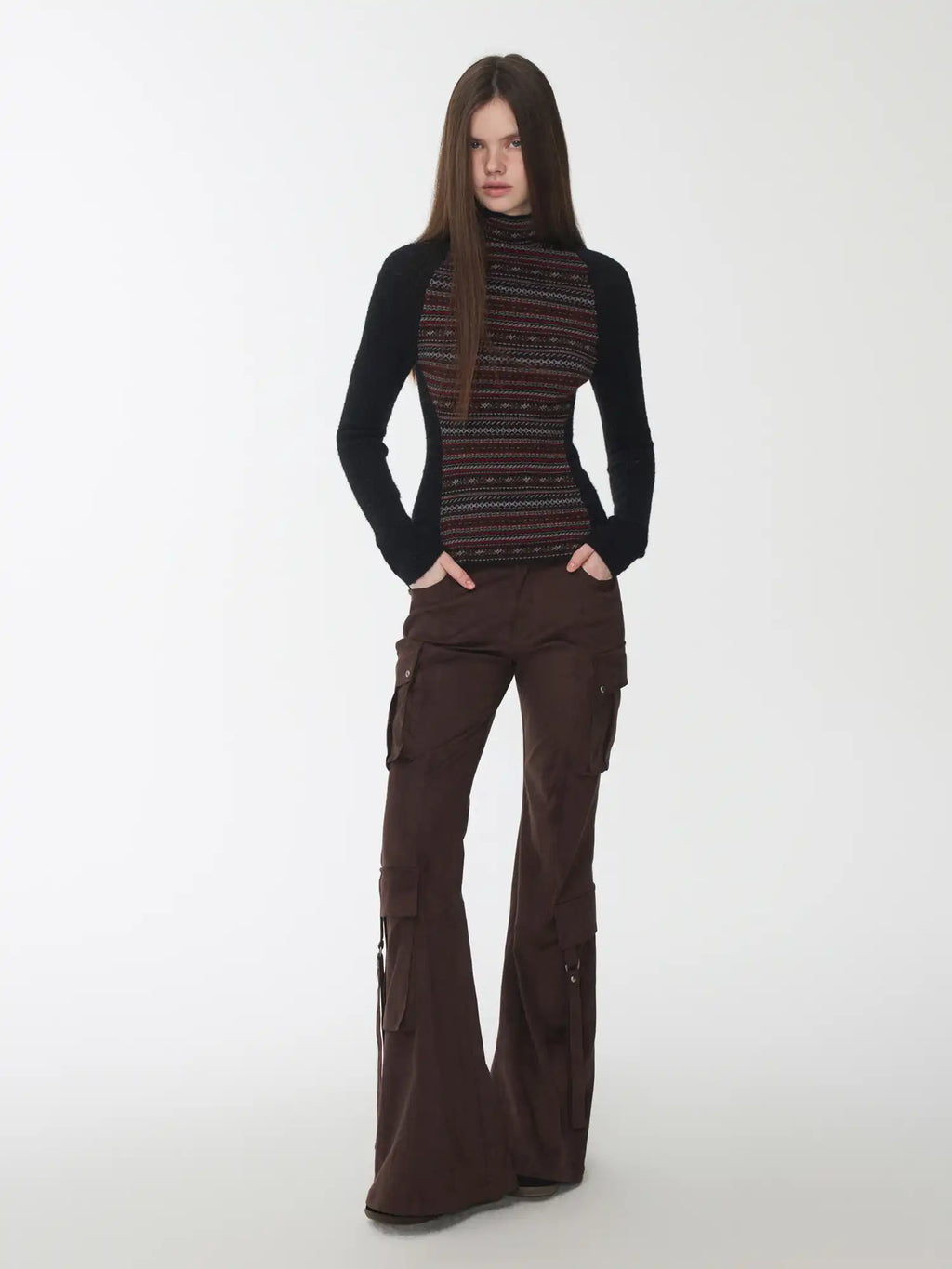 1Jinn Studio Suede Flared Cargo Pants | Canton Collective